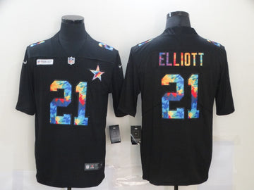 Dallas Cowboys #21 Ezekiel Elliott 2020 Black Crucial Catch Jersey
