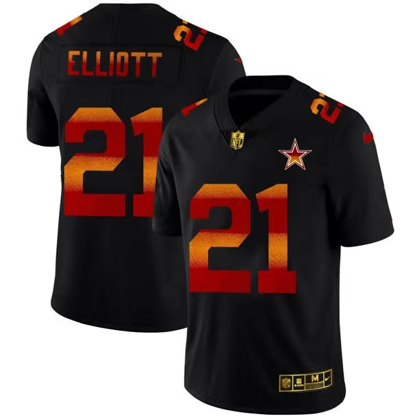 Dallas Cowboys #21 Ezekiel Elliott 2020 Black Fashion Jersey