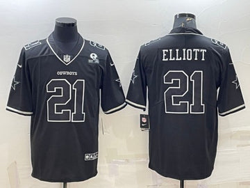 Ezekiel Elliott Dallas Cowboys black jersey