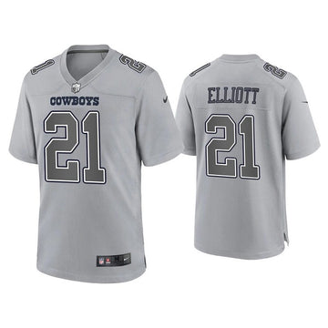 Dallas Cowboys #21 Ezekiel Elliott Gray Atmosphere Fashion Game Jersey