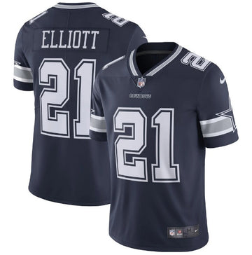 Dallas Cowboys #21 Ezekiel Elliott Navy Blue Team Color Jersey