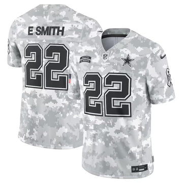 Emmitt Smith Arctic Dallas Cowboys camo Salute To Service jersey