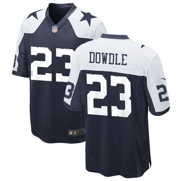 Dallas Cowboys #23 Rico Dowdle Navy Alternate Football Game Jersey