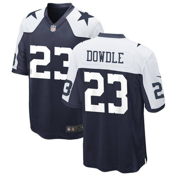 Dallas Cowboys #23 Rico Dowdle Navy Alternate Football Game Jersey