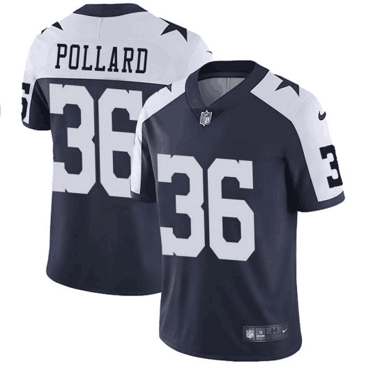 Dallas Cowboys #36 Tony Pollard Navy Throwback Jersey
