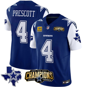 Dak Prescott Dallas Cowboys blue-white FUSE jersey
