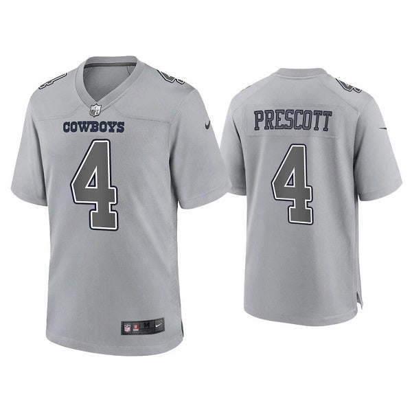 Dallas Cowboys #4 Dak Prescott Gray Atmosphere Fashion Game Jersey