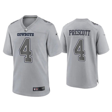 Dallas Cowboys #4 Dak Prescott Gray Atmosphere Fashion Game Jersey