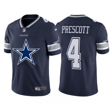 Dallas Cowboys #4 Dak Prescott Navy 2020 Team Big Logo Jersey