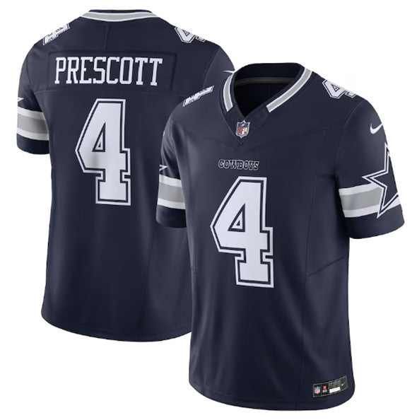 Dallas Cowboys #4 Dak Prescott Navy 2023 FUSE Jersey