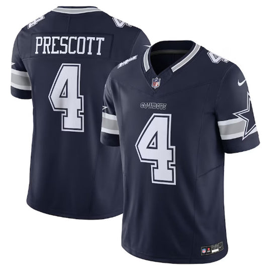 Dallas Cowboys #4 Dak Prescott Navy 2023 FUSE Jersey
