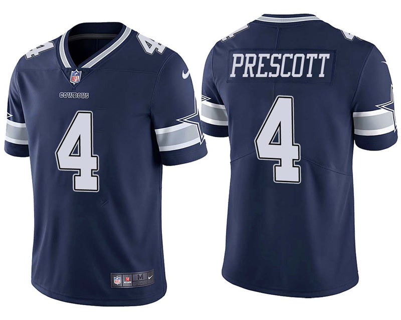 Dallas Cowboys #4 Dak Prescott Navy Blue Team Color Jersey