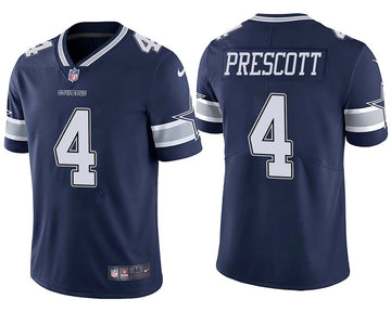 Dallas Cowboys #4 Dak Prescott Navy Blue Team Color Jersey