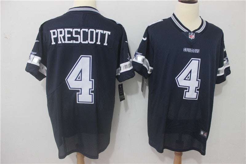 Dallas Cowboys #4 Dak Prescott Navy Elite Jersey