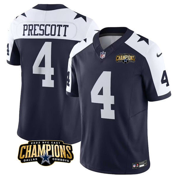 Dak Prescott Dallas Cowboys navy-white FUSE jersey