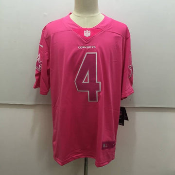 Dallas Cowboys #4 Dak Prescott Pink Rush Jersey
