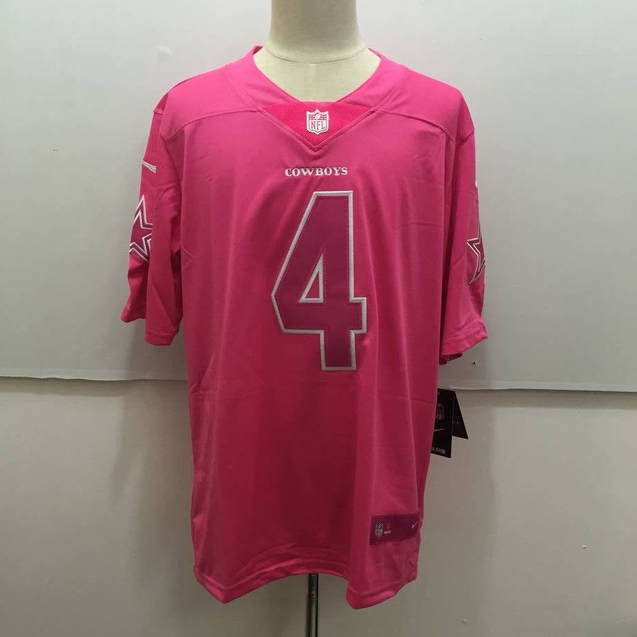 Dallas Cowboys #4 Dak Prescott Pink Rush Jersey