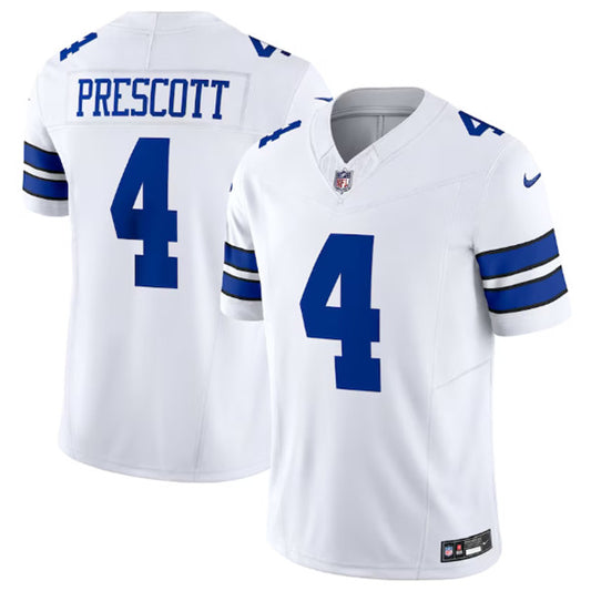 Dallas Cowboys #4 Dak Prescott White 2023 FUSE Jersey