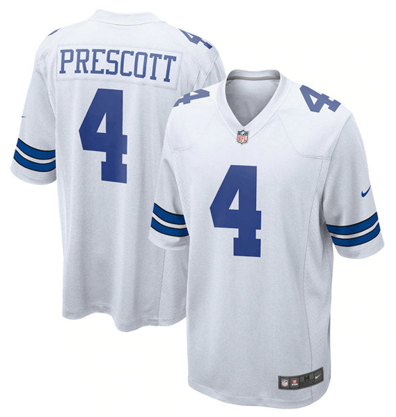 Dallas Cowboys #4 Dak Prescott White Game Jersey
