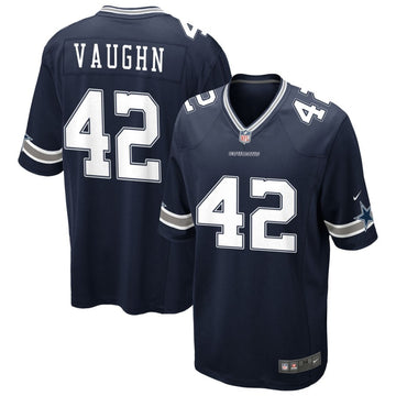 Dallas Cowboys #42 Deuce Vaughn Navy Football Game Jersey