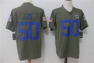 Dallas Cowboys #50 Sean Lee Olive Salute To Service Jersey