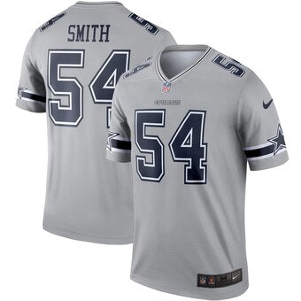 Dallas Cowboys #54 Jaylon Smith Gray Inverted Legend Jersey
