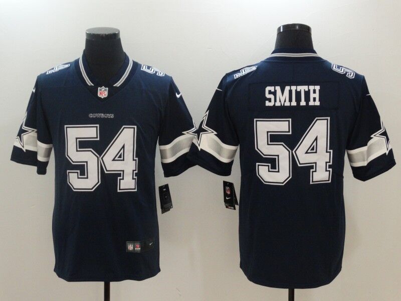 Dallas Cowboys #54 Jaylon Smith Navy Blue Jersey