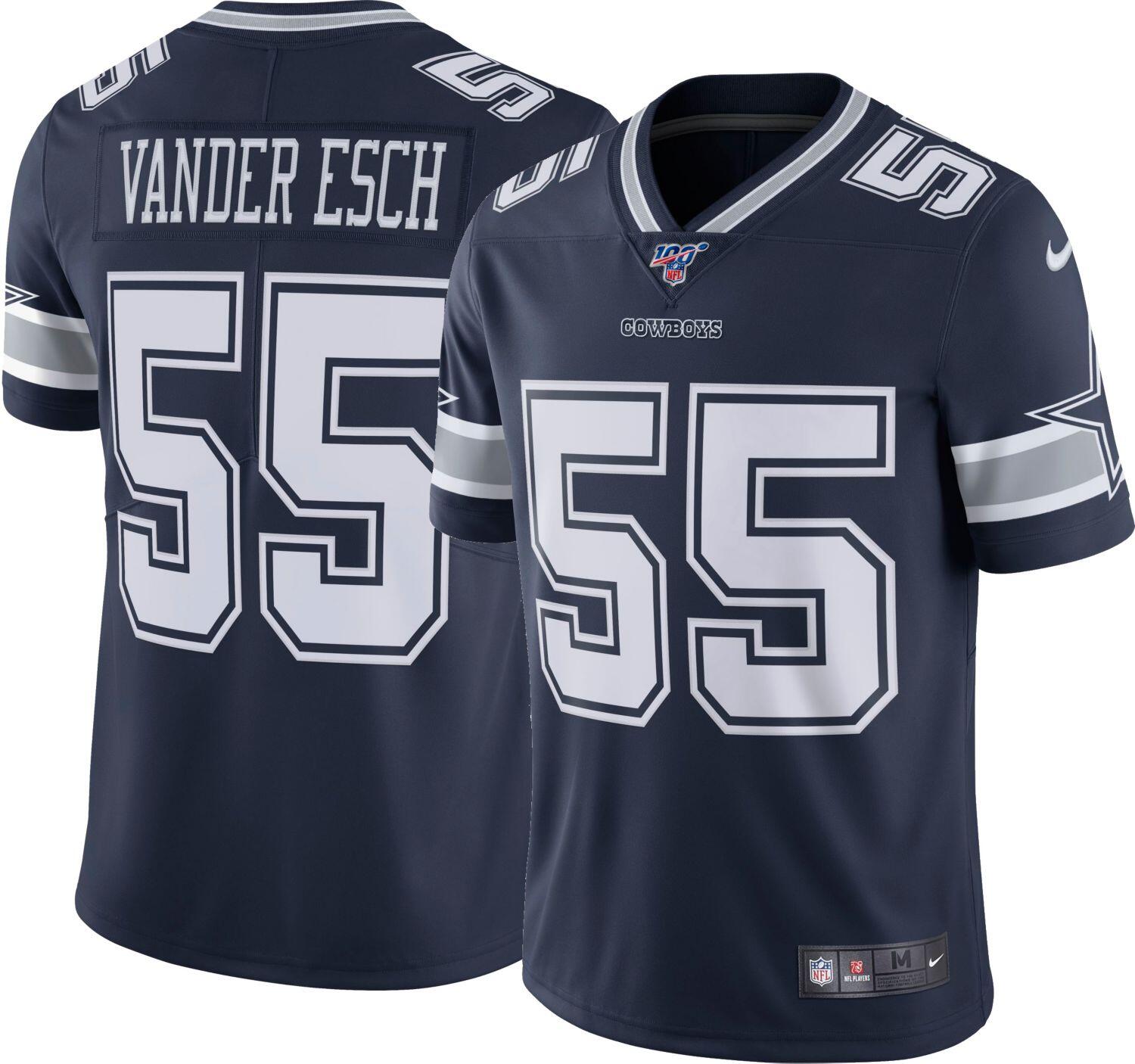Dallas Cowboys #55 Leighton Vander Esch Navy 2019 100th Season Jersey