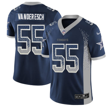Dallas Cowboys #55 Leighton Vander Esch Navy Blue 2018 Drift Fashion Color Rush Jersey