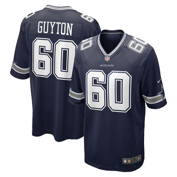 Dallas Cowboys #60 Tyler Guyton Navy Game Jersey
