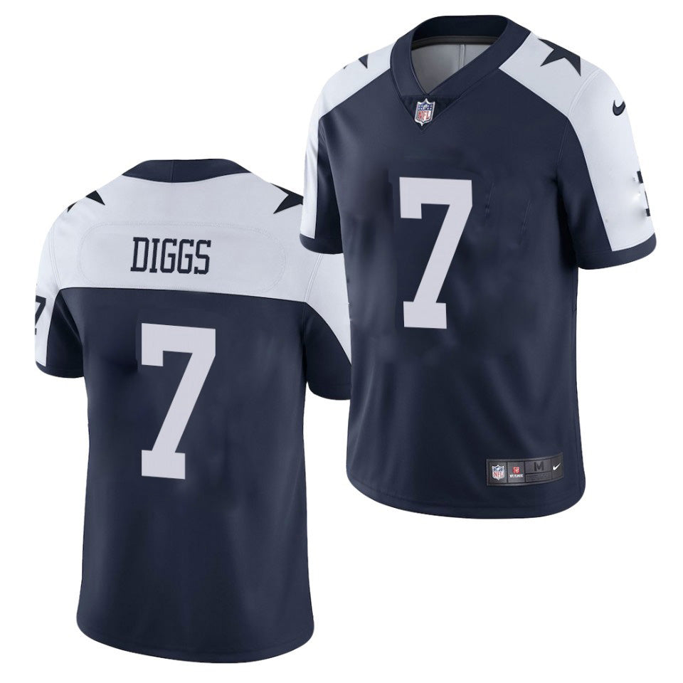 Dallas Cowboys #7 Trevon Diggs 2021 Navy Thanksgiving Jersey