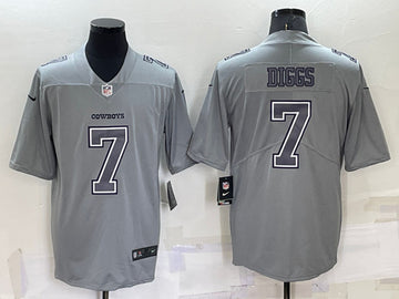 Dallas Cowboys #7 Trevon Diggs Gray Atmosphere Fashion Jersey