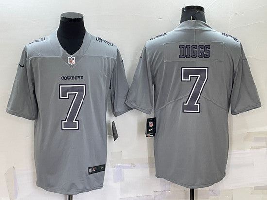 Dallas Cowboys #7 Trevon Diggs Gray Atmosphere Fashion Jersey