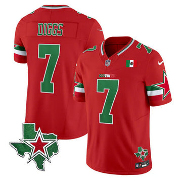 Dallas Cowboys #7 Trevon Diggs Red 2024 FUSE Mexico Jersey