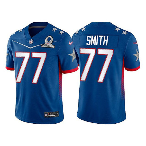 Dallas Cowboys #77 Tyron Smith 2022 Royal Pro Bowl Jersey