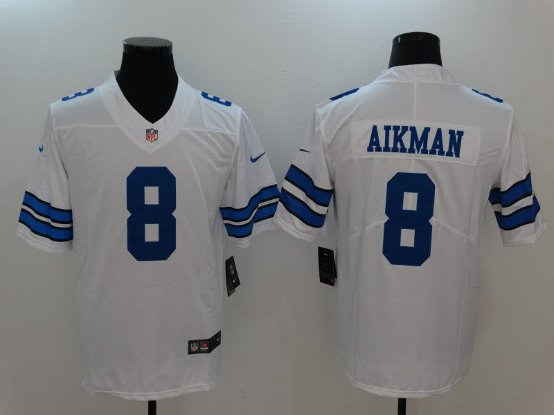 Dallas Cowboys #8 Troy Aikman White Player Jersey