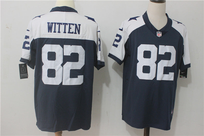 Dallas Cowboys #82 Jason Witten Navy Blue Thanksgiving Throwback Jersey