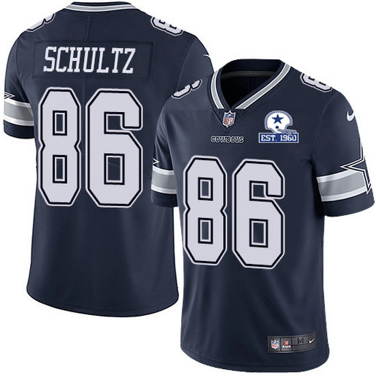 Dallas Cowboys #86 Dalton Schultz Navy With Est 1960 Patch Jersey
