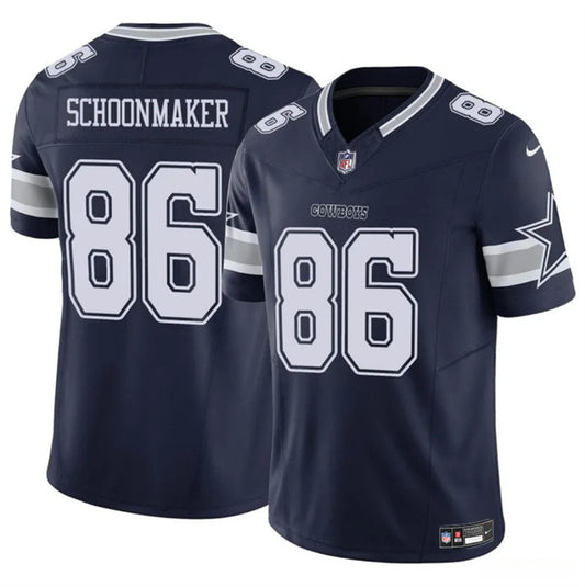Dallas Cowboys #86 Luke Schoonmaker Navy 2023 FUSE Jersey