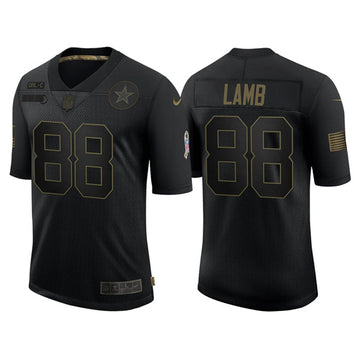 Dallas Cowboys #88 CeeDee Lamb 2020 Black Salute To Service Jersey