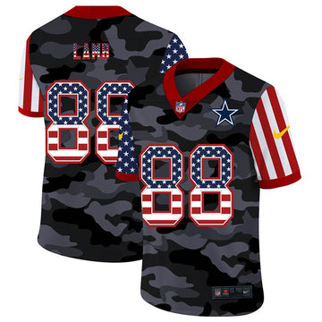 Dallas Cowboys #88 CeeDee Lamb 2020 Camo USA Flag Jersey