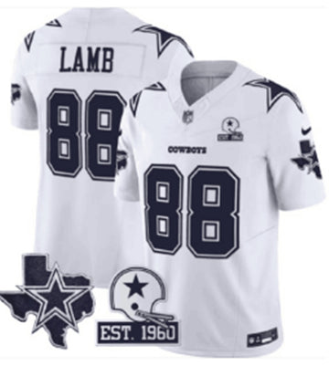CeeDee Lamb Dallas Cowboys white FUSE jersey