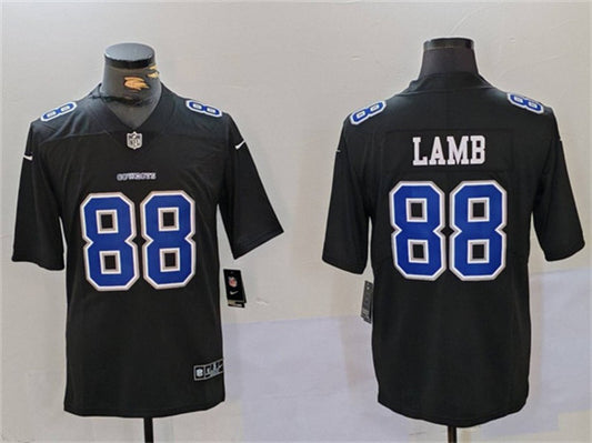 Dallas Cowboys #88 CeeDee Lamb Black Throwback Jersey