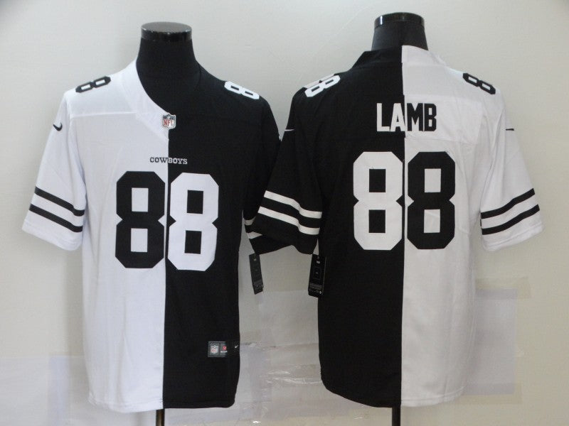 Dallas Cowboys #88 CeeDee Lamb Black White Split 2020 Jersey