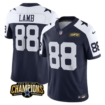 CeeDee Lamb Dallas Cowboys navy-white FUSE jersey