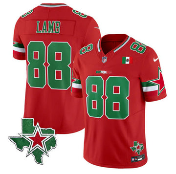 Dallas Cowboys #88 CeeDee Lamb Red 2024 FUSE Mexico Jersey