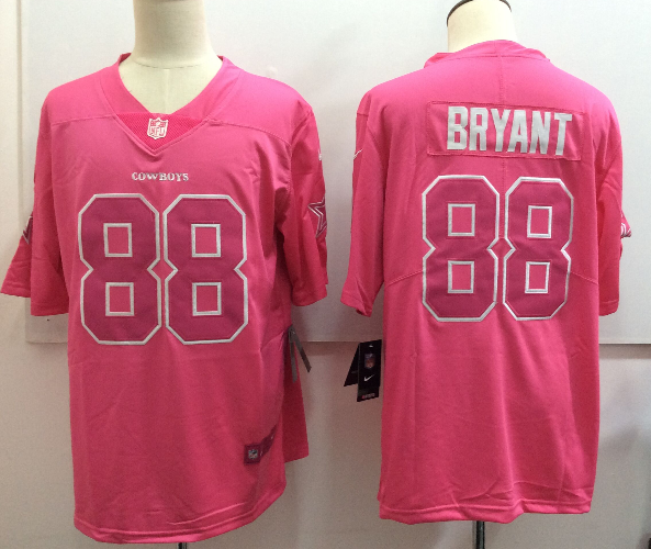 Dallas Cowboys #88 Dez Bryant Pink Rush Jersey