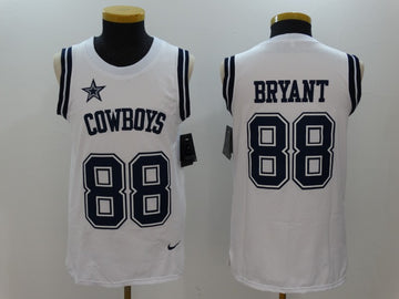 Dallas Cowboys #88 Dez Bryant White Rush Tank Top Jersey