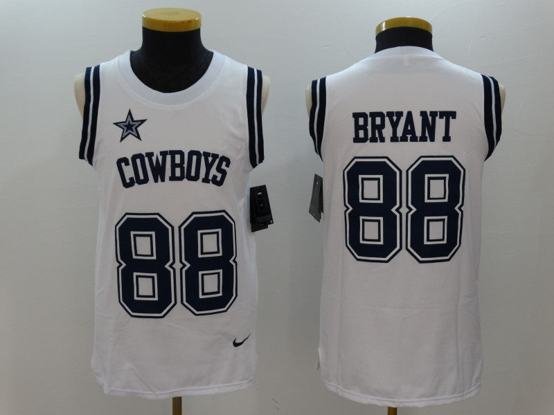 Dallas Cowboys #88 Dez Bryant White Rush Tank Top Jersey