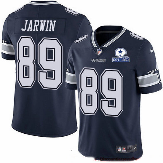 Dallas Cowboys #89 Blake Jarwin Navy With Est 1960 Patch Jersey